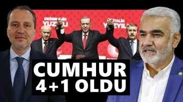 Cumhur İttifakı 4 artı 1 oldu...