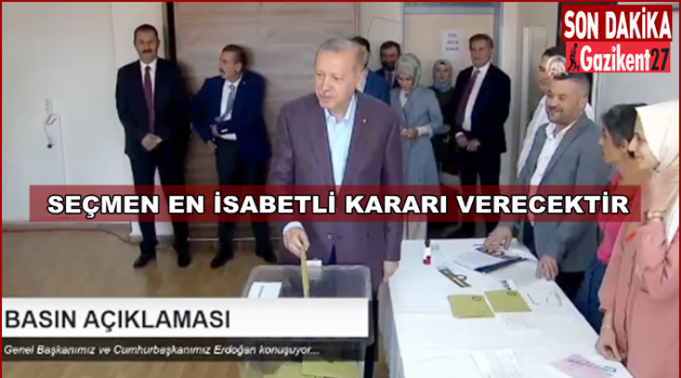 Cumhurbaşkanı Erdoğan oyunu kullandı