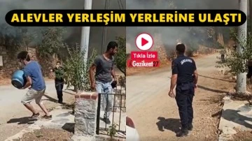 Dat&ccedil;a'daki yangın yerleşim yerlerine ulaştı