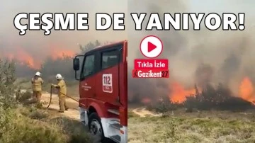 Datça'dan sonra Çeşme'de de orman yangını