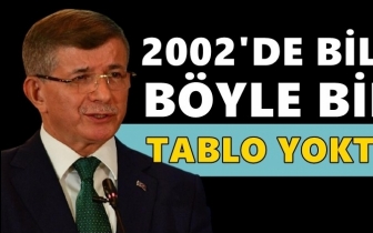 Davutoğlu: 2002'de bile b&ouml;yle bir tablo yoktu!