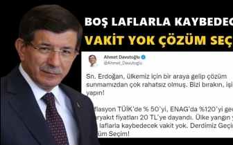 Davutoğlu: Derdimiz ge&ccedil;im, &ccedil;&ouml;z&uuml;m se&ccedil;im!