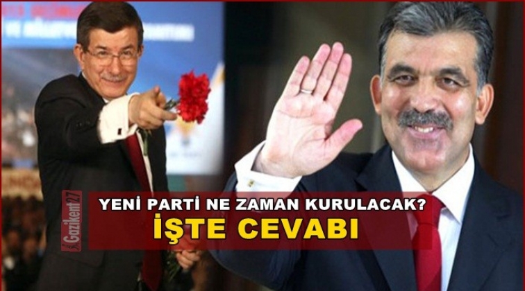 Davutoğlu'nun partisi ne zaman kurulacak?
