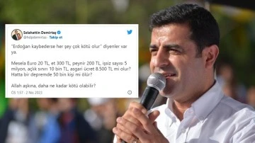 Demirtaş, 'Erdoğan kaybederse her şey &ccedil;ok k&ouml;t&uuml; olur' diyenlere seslendi