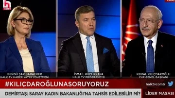 Demirtaş'tan Kılı&ccedil;daroğlu'na canlı yayında soru...