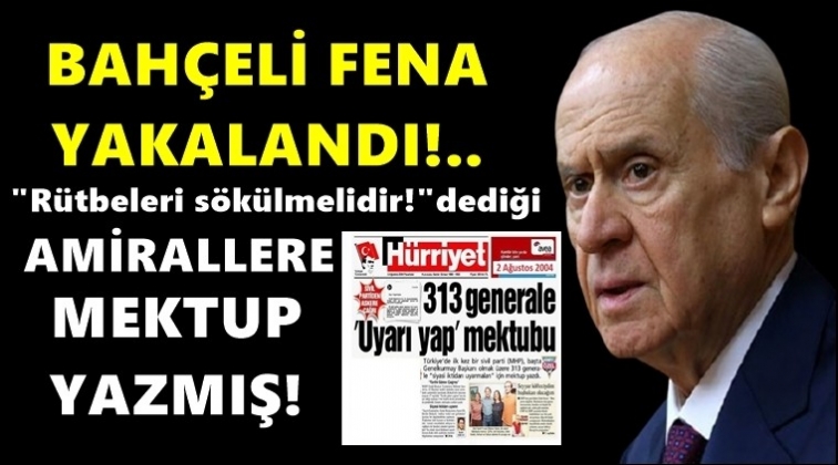 Devlet Bah&ccedil;eli fena yakalandı!..