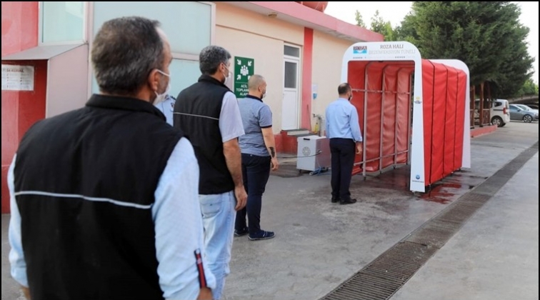 Dezenfeksiyon t&uuml;neli kullanılmaya başlandı