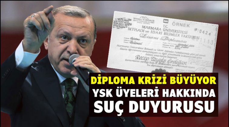 Diploma krizi b&uuml;y&uuml;yor: YSK &uuml;yelerine su&ccedil; duyurusu!