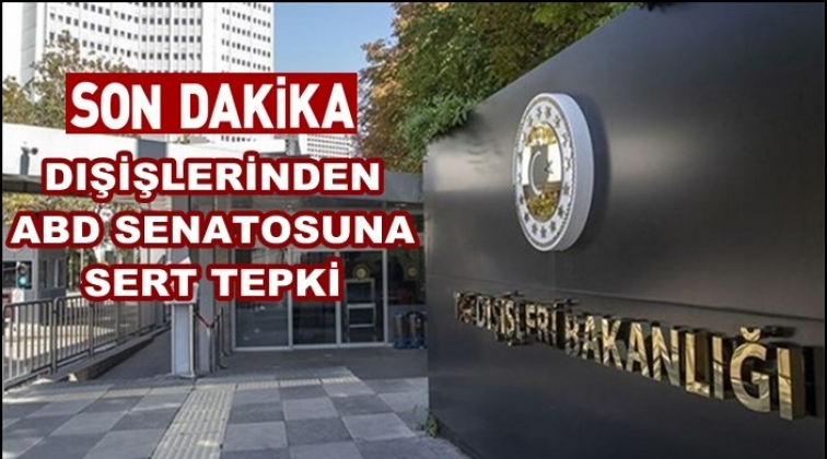 Dışişleri'nden ABD Senatosu'na tepki