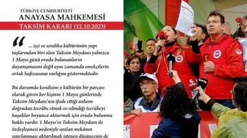 DİSK'ten 1 Mayıs ve Taksim açıklaması