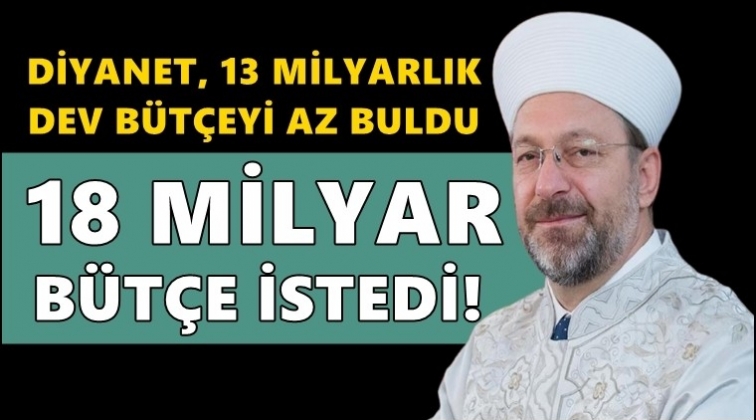 Diyanet, 13 milyar TL'lik b&uuml;t&ccedil;eyi az buldu!