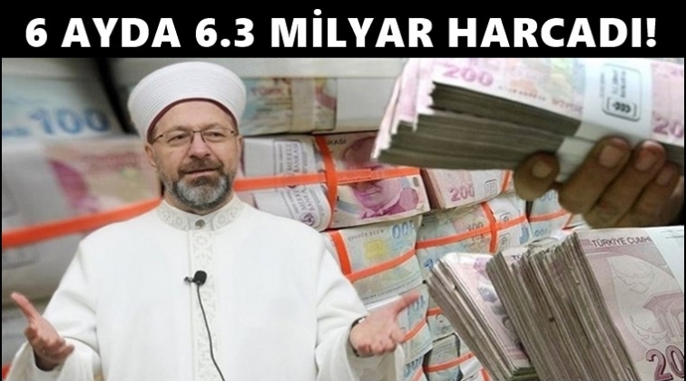Diyanet&rsquo;in 6 aylık harcaması 6.3 milyar!