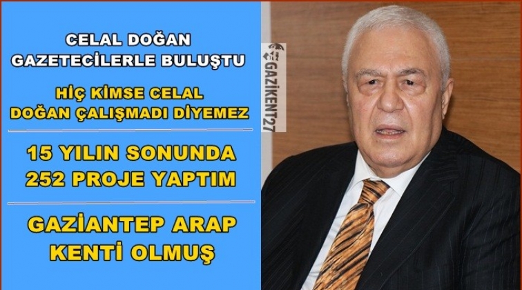 Doğan: 15 yılda 252 proje yaptım