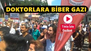 Doktorlara &ccedil;ok sert polis m&uuml;dahalesi...