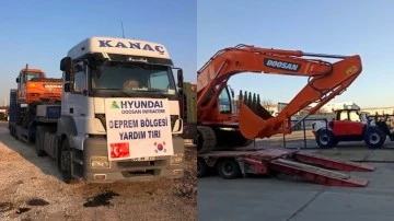 Doosan iş makinaları ile deprem bölgesine destek veriyor