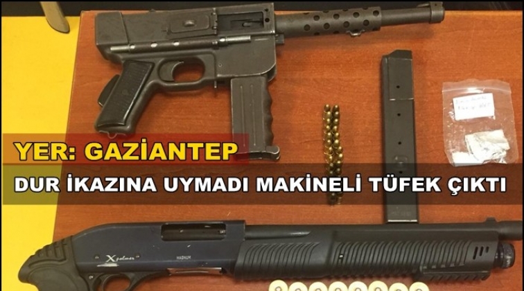 'Dur' ihtarına uymayan ara&ccedil;tan makineli &ccedil;ıktı!