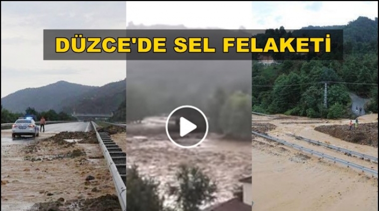 D&uuml;zce'de sel ve sağanak: 10 kişi mahsur kaldı!