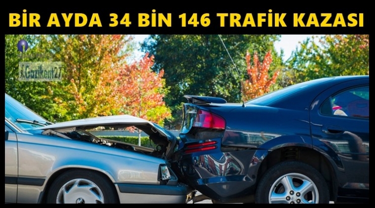 Ekim ayında 34 bin 146 trafik kazası...