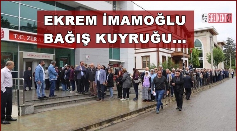Ekrem İmamoğlu i&ccedil;in kuyruklar oluştu