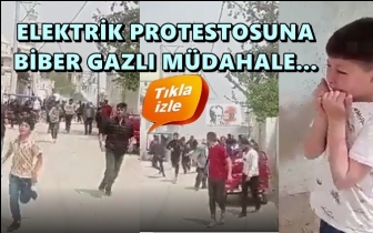 Elektrik protestosuna biber gazlı m&uuml;dahale...