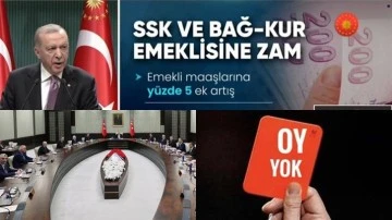 Emekliye yüzde 5’lik ek zamma tepki yağdı...