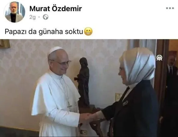 Emine Erdoğan için “Papazı da günaha soktu” Paylaşımı başını yaktı