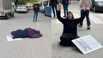 Emine Şenyaşar yola uzanıp ağıt yaktı!