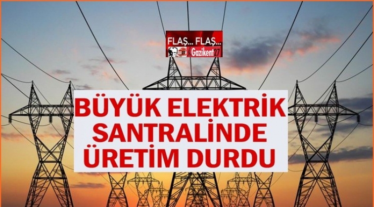 En büyük elektrik santrali üretimi durdurdu