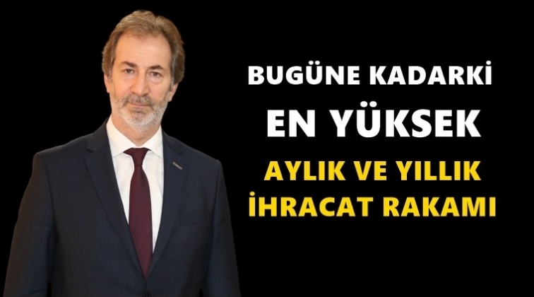En y&uuml;ksek aylık ve yıllık ihracat...
