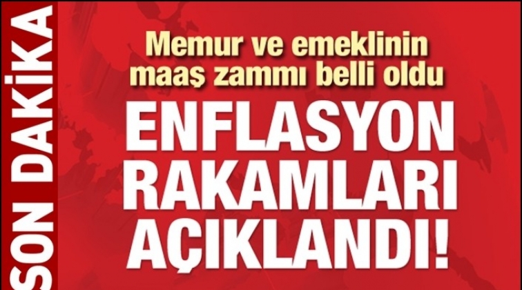 Enflasyon rakamları açıklandı