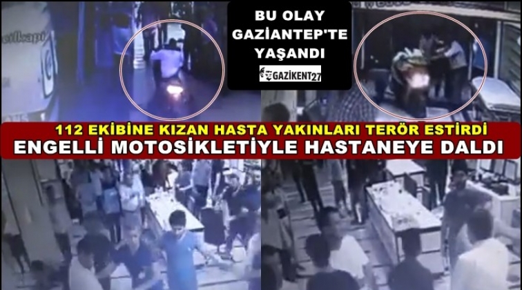 Engelli motosikletiyle hastaneye daldı!...