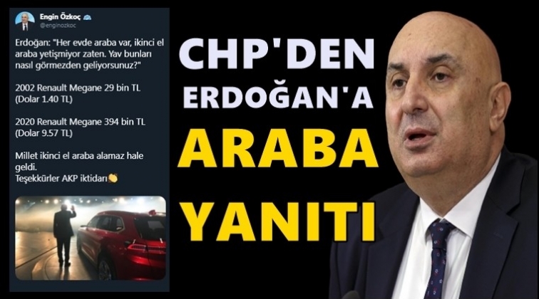 Engin &Ouml;zko&ccedil;'tan Erdoğan'a araba yanıtı...