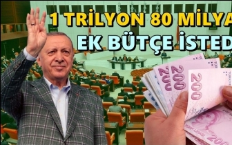 Erdoğan, 1 trilyon 80 milyar lira ek b&uuml;t&ccedil;e istedi!