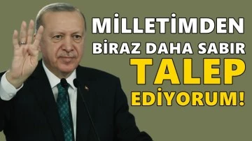 Erdoğan: Biraz daha sabır talep ediyorum