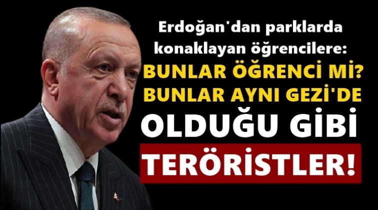 Erdoğan: Bunlar aynı Gezi'de olduğu gibi teröristler...