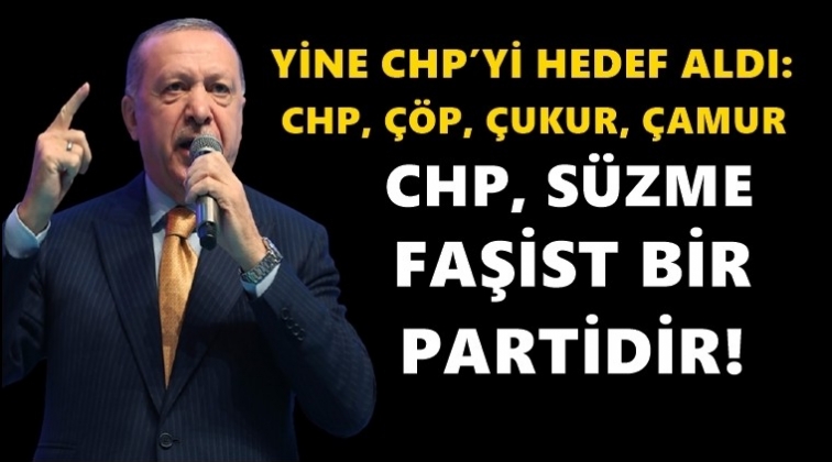 Erdoğan: CHP; &ccedil;&ouml;p, &ccedil;ukur, &ccedil;amur...