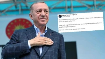 Erdoğan'dan 1 Mayıs paylaşımı