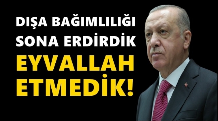 Erdoğan: Dışa bağımlılığı sona erdirdik...