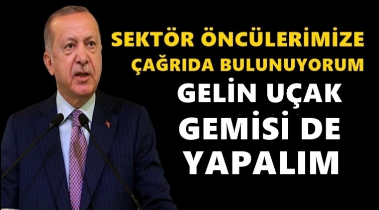Erdoğan: Gelin uçak gemisi de yapalım