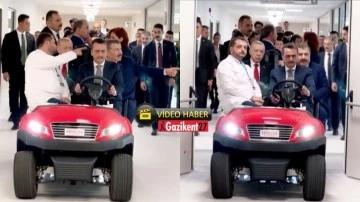 Erdoğan hastaneyi arabayla gezdi!
