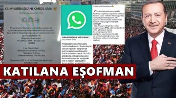 Erdoğan'ı karşılamaya gelen &ouml;ğrencilere eşofman takımı hediye