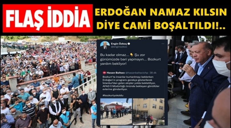 Erdoğan için cami boşaltıldı iddiası!