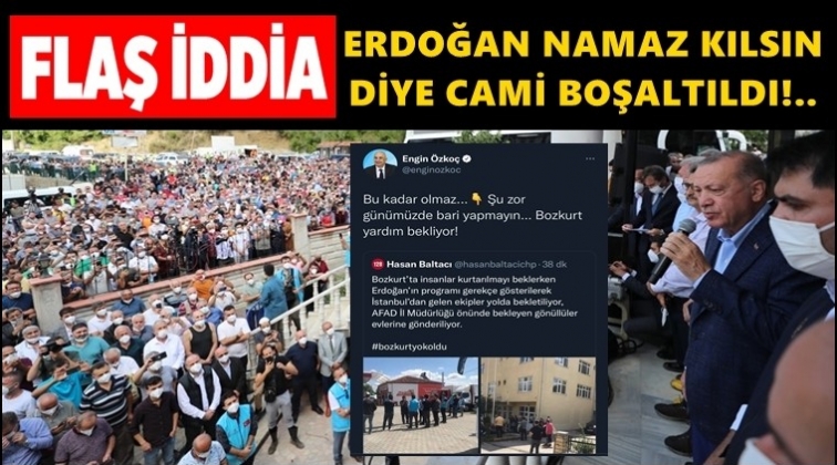 Erdoğan i&ccedil;in cami boşaltıldı iddiası!