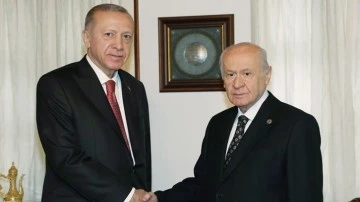 Erdoğan ile Bah&ccedil;eli se&ccedil;imi g&ouml;r&uuml;şt&uuml;