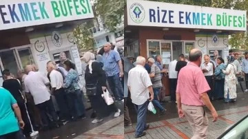 Erdoğan'ın memleketi Rize'de ucuz ekmek kuyruğu...
