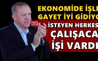 Erdoğan: İşler gayet iyi, herkesin işi var!