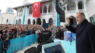 Erdoğan İstanbul'da cami a&ccedil;tı, oy istedi!