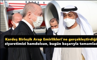 Erdoğan: Kardeş Birleşik Arap Emirlikleri...
