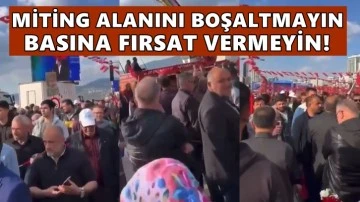 Erdoğan konuşurken miting alanı boşalınca...