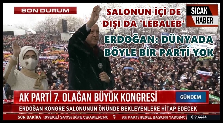 Erdoğan, lebaleb kalabalığa seslendi...